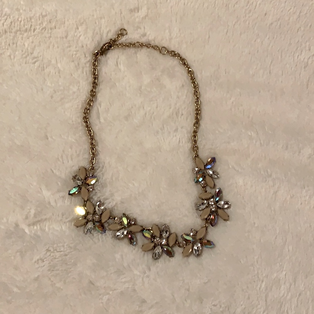 Jcrew EUC Necklace tan and iridescent